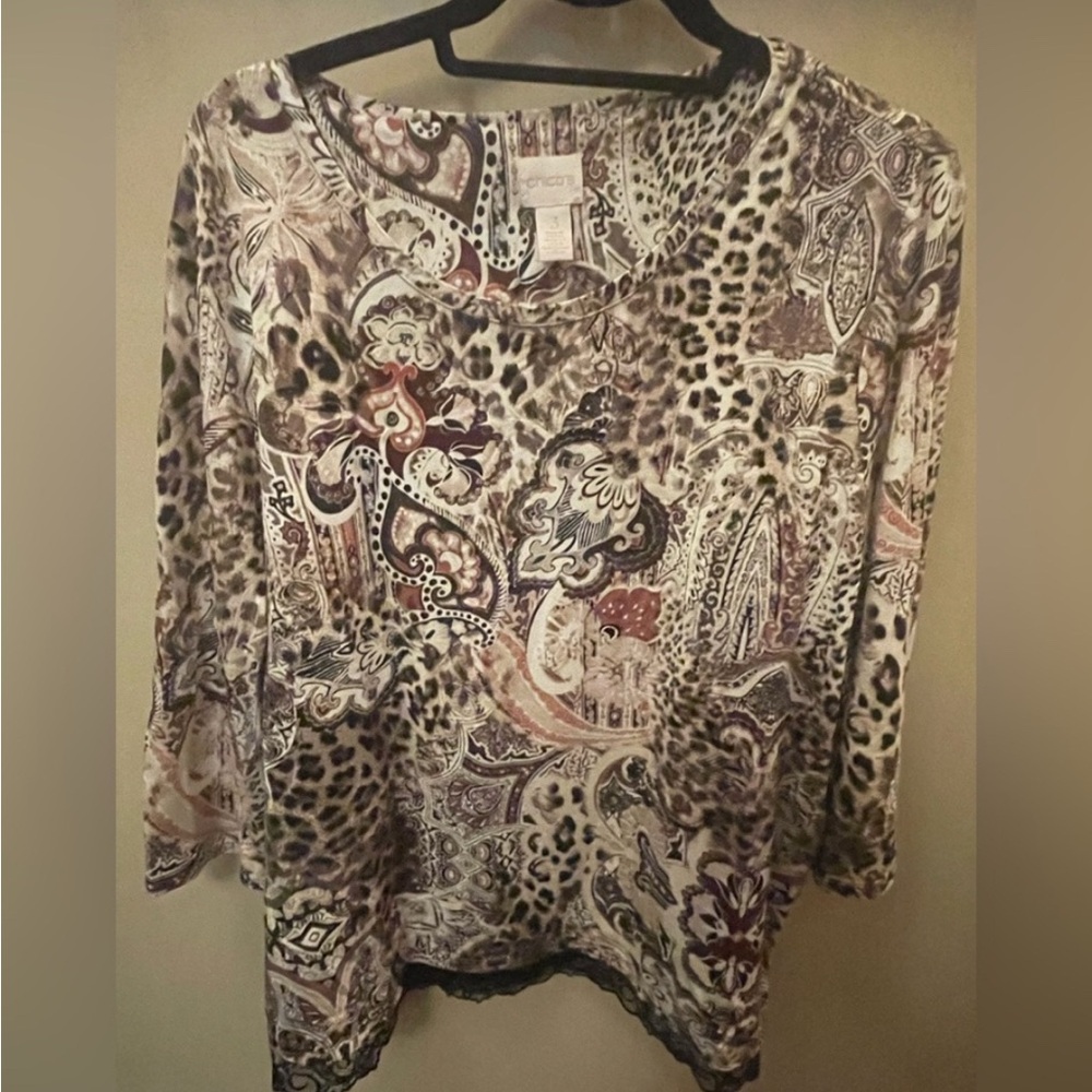 Chico's Multicolor Animal Print Blouse